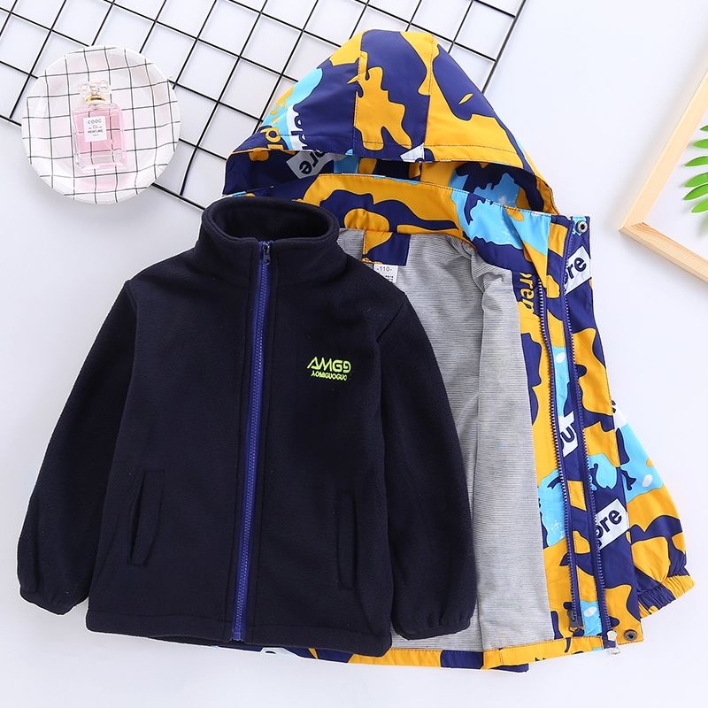 Áo Khoác Dày Chống Gió Phong Cách Thu Đông Mới 2023 Cho Bé Trai