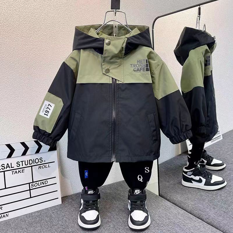 Áo Khoác Phong Cách Hàn Quốc Thời Trang Xuân Thu 2023 Mới Cho Bé Trai