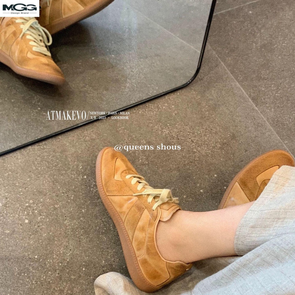 Giày Thể Thao Da Đế Bằng Tăng Chiều Cao Phong Cách Thời Trang Mới 2023