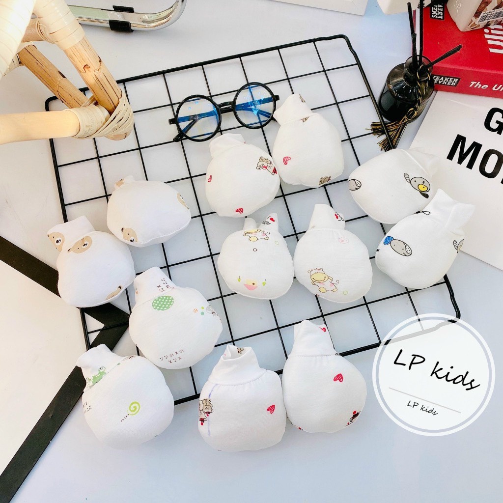SET 02 ĐÔI BAO TAY SƠ SINH chất liệu thun lạnh cho bé yêu