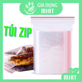 Túi Zip chỉ đỏ loại dày đẹp - túi zip đựng thực phẩm tiện dụng