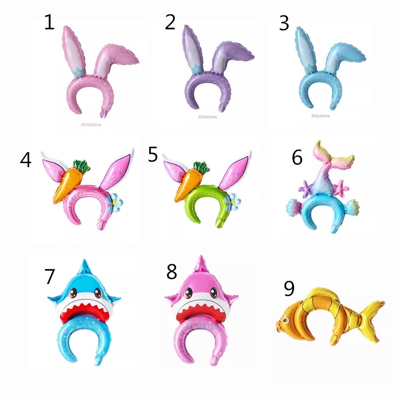 Băng đô,bờm bong bóng cài tóc hình tai thỏ dễ thương