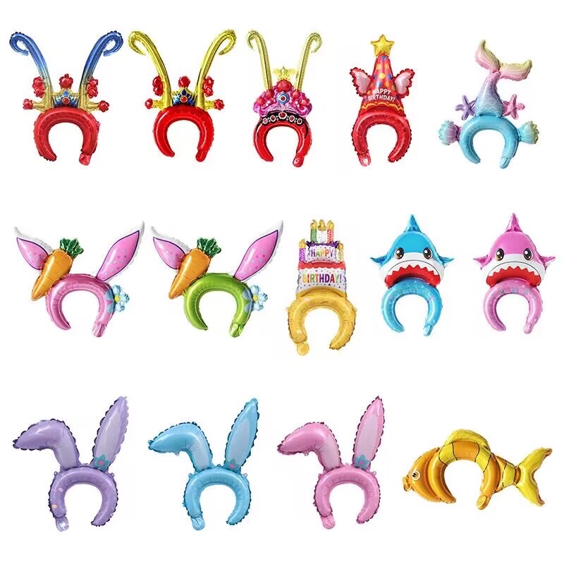 Băng đô,bờm bong bóng cài tóc hình tai thỏ dễ thương