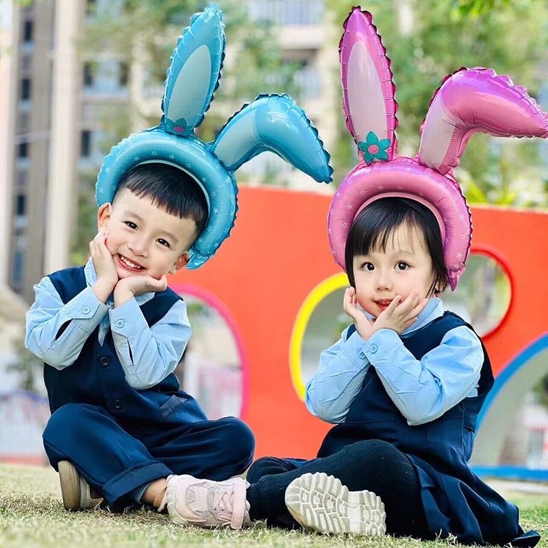 Băng đô,bờm bong bóng cài tóc hình tai thỏ dễ thương