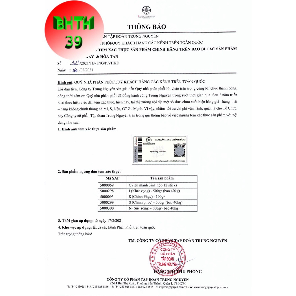 Nguyên chất Cafe trung nguyên bịch 500g - 2 loại chữ S và chữ I