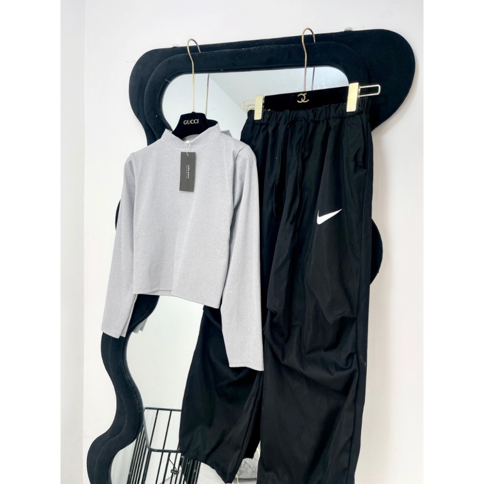 Set Áo Tăm Zip Trơn Basic, Mix Quần Kaki Nhún Siêu Cá Tính