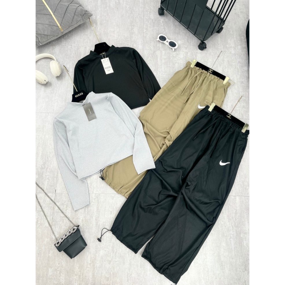 Set Áo Tăm Zip Trơn Basic, Mix Quần Kaki Nhún Siêu Cá Tính