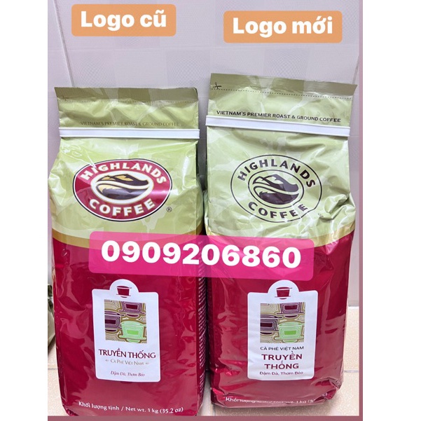Nguyên chất Cà phê Highland Truyền thống 1KG/ Cà phê nguyên hạt Full City Roast 1KG