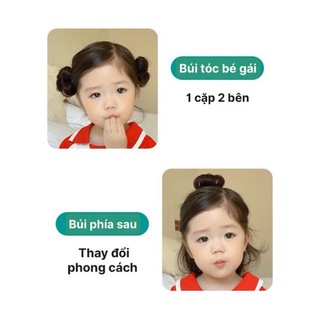 Búi tóc giả cho bé gái 1 cặp - Kẹp búi tóc giả phía hai bên cho bé Top1Kids - top1wow_083992