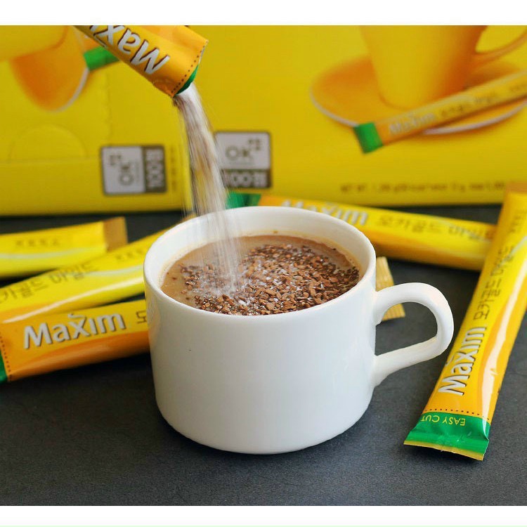 Nguyên chất  Cà Phê Maxim Hàn Quốc Hộp 100 gói