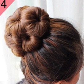 Búi tóc giả trang điểm Trung Niên-Búi hoa không đính kèm đá thời thượng Top1Kids - top1wow_083992