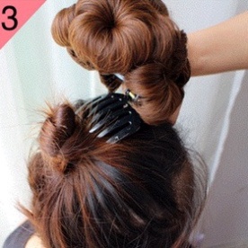 Búi tóc giả trang điểm Trung Niên-Búi hoa không đính kèm đá thời thượng Top1Kids - top1wow_083992