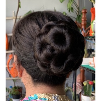 Búi tóc giả trang điểm Trung Niên-Búi hoa không đính kèm đá thời thượng Top1Kids - top1wow_083992