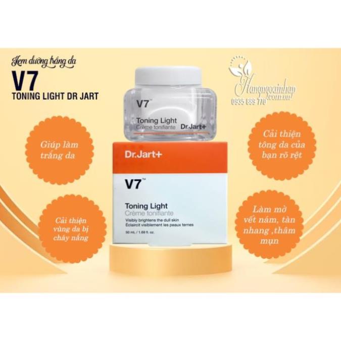 Kem Dưỡng Da V7 Toning Light 50ml Thu Nhỏ Và Se Khít Lỗ Chân Lông – Làm Sáng Tone Da