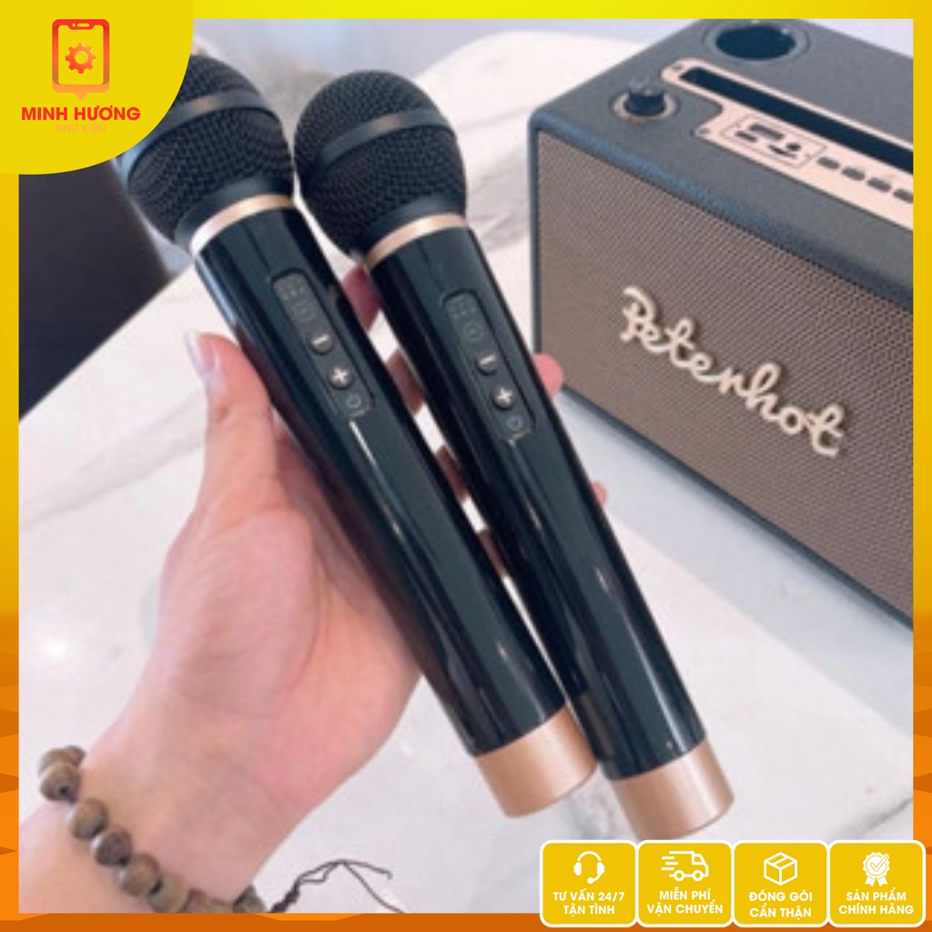 Loa Karaoke Bluetooth Mini Peterhot A106W bản mới nhất 2023 với âm thanh siêu đỉnh,loa karaoke không dây kèm micro hát