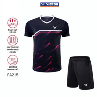 Áo cầu lông, quần cầu lông VICTOR FA215 chuyên nghiệp mới nhất sử dụng tập luyện và thi đấu cầu lông FAVAHI SPORT