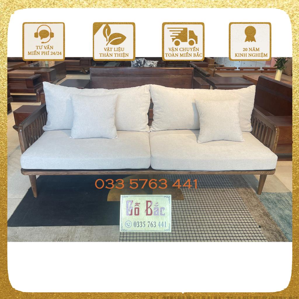 Sofa nan gỗ sồi nga kiểu dáng thanh thoát, phong cách vintage màu sắc đệm đa dạng