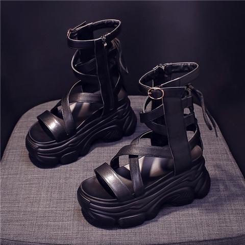 Sandal Đế Xuồng Dày Dặn Phong Cách roman Thời Trang Mùa Hè 2023 Mới Cho Nữ