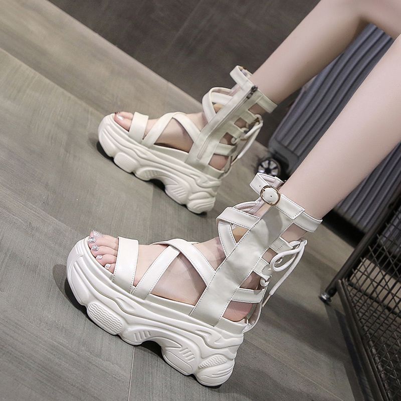 Sandal Đế Xuồng Dày Dặn Phong Cách roman Thời Trang Mùa Hè 2023 Mới Cho Nữ