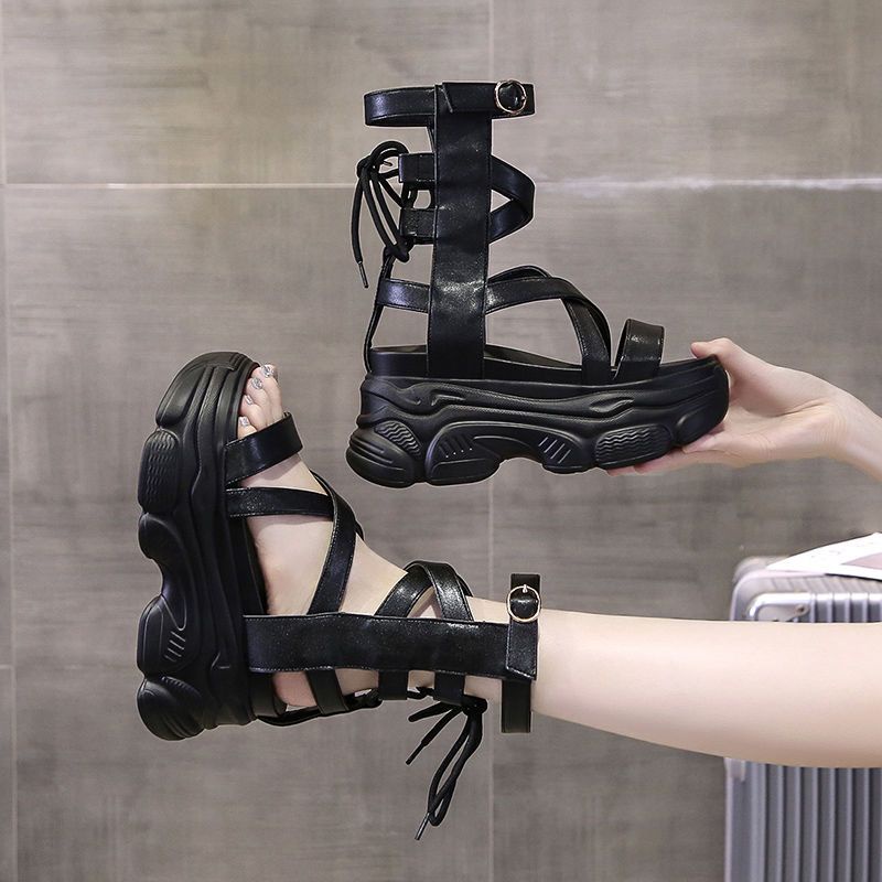 Sandal Đế Xuồng Dày Dặn Phong Cách roman Thời Trang Mùa Hè 2023 Mới Cho Nữ