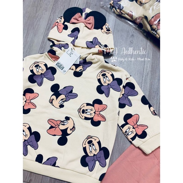 Set quần áo Disney Mickey thu đông HM auth