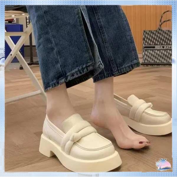 Giày Da Đế Dày Thời Trang Dành Cho Nữ