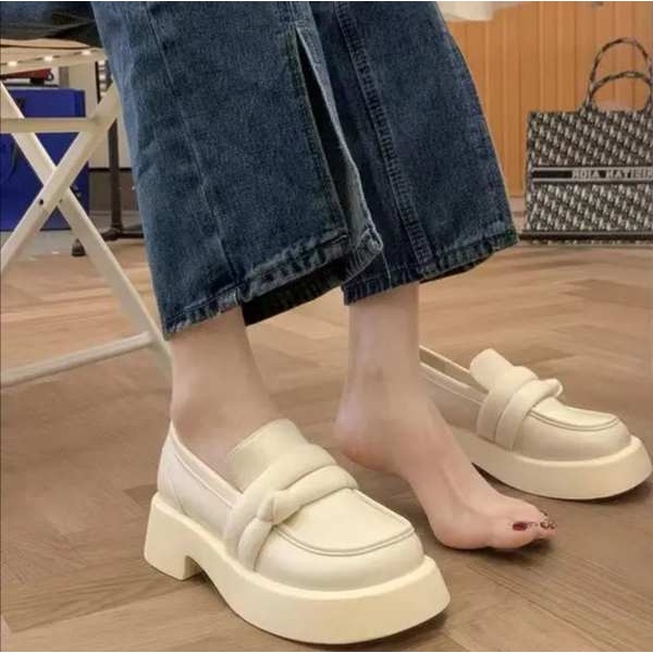 Giày Da Đế Dày Thời Trang Dành Cho Nữ