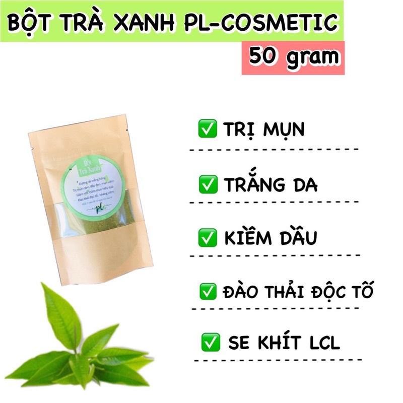 Bột Trà Xanh Nguyên Chất PL Cosmetic 50g
