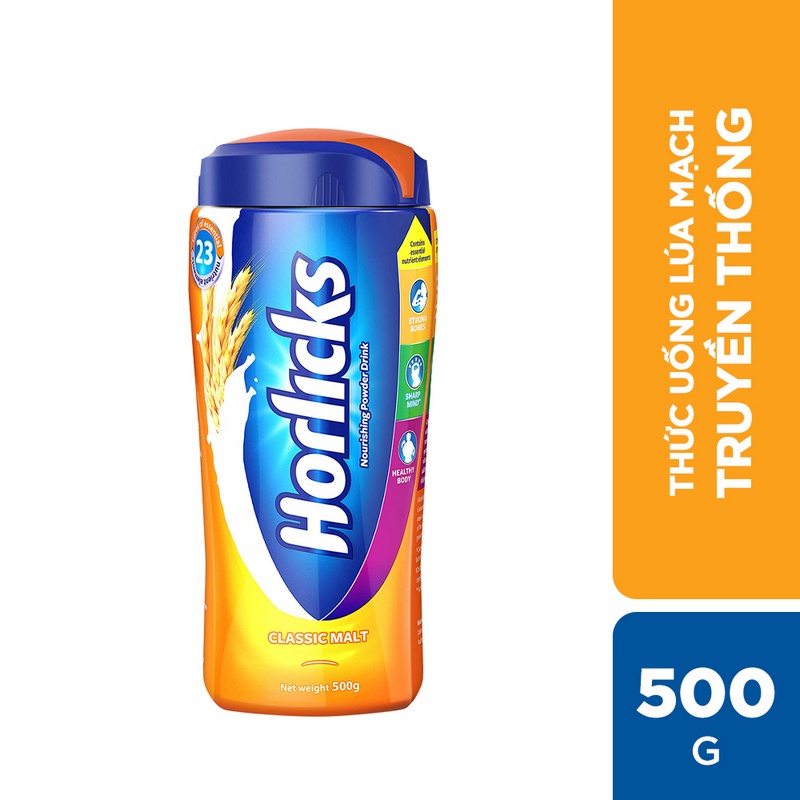 Sữa bột Horlicks vị chocolate/truyền thống 500g