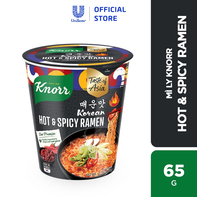 Mì ly Hàn Quốc hiệu Knorr 65g (vị cay nóng) 65g