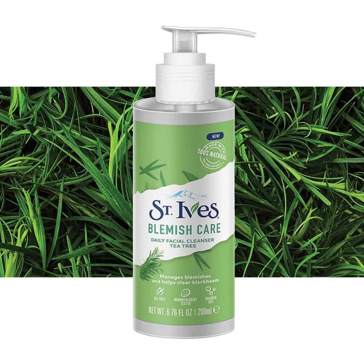 Gel rửa mặt dịu nhẹ ngừa mụn chiết xuất Tràm Trà St.Ives 200ml