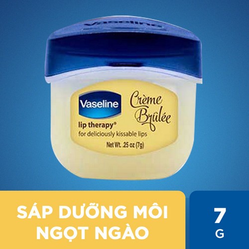 Combo 2 sáp dưỡng môi Vaseline dạng hũ Lip Therapy: hồng xinh Rosy Lips & ngọt ngào Creme Brulle (7gx2)