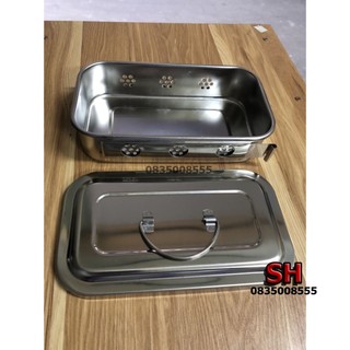 Hộp tiểu phẫu inox có nắp và quai-hộp tiểu
