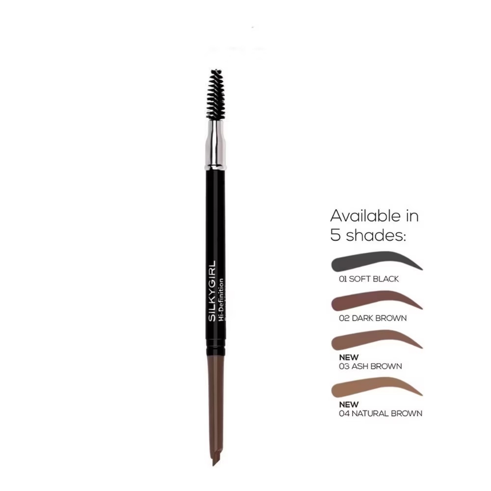 Chì Mày Hai Đầu Silkygirl Hi - Definition Brow Liner 0.35g - 03 Ash Brown Nâu Tro
