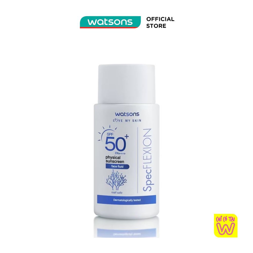 [Mã FMCGWA101 giảm 8% đơn 250K] Kem Chống Nắng Watsons Face Fluid SPF50+ PA++++ 30ml