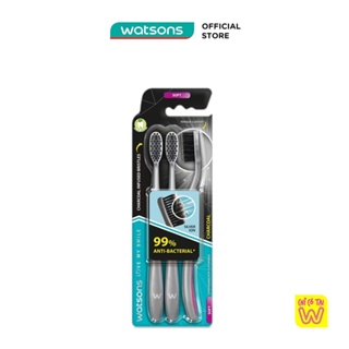 Bàn Chải Đánh Răng Watsons Charcoal Toothbrush Soft 3 cây