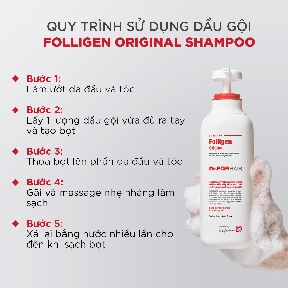 Dầu Gội Dr.FORHAIR Folligen Original Shampoo 300ml