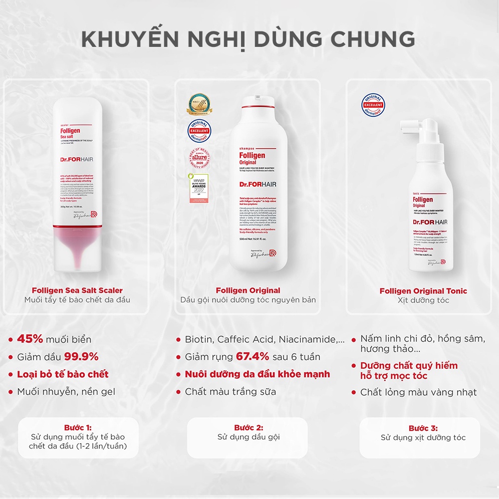 Dầu Gội Dr.FORHAIR Folligen Original Shampoo 300ml