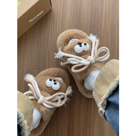 Dép Bông Đi Trong Nhà Mùa Thu Đế Dày Phong Cách Mới 2023 Cho Nữ