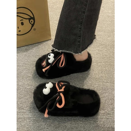 Dép Bông Đi Trong Nhà Mùa Thu Đế Dày Phong Cách Mới 2023 Cho Nữ