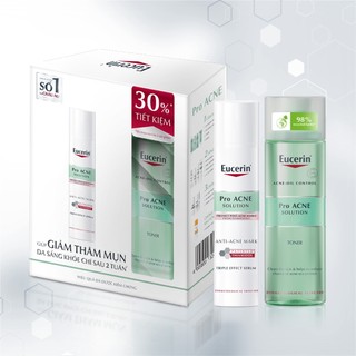 Combo Eucerin Giảm Thâm Mụn, Sáng Da Pro Acne (Tinh Chất Giúp Giảm Thâm Mụn & Dưỡng Sáng Da 40ml + Nước Cân Bằng Cho Da)