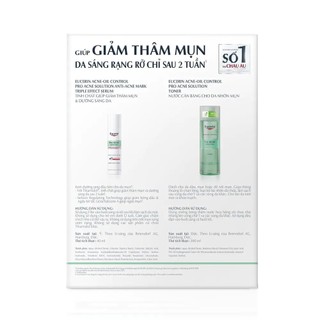 Combo Eucerin Giảm Thâm Mụn, Sáng Da Pro Acne (Tinh Chất Giúp Giảm Thâm Mụn & Dưỡng Sáng Da 40ml + Nước Cân Bằng Cho Da)