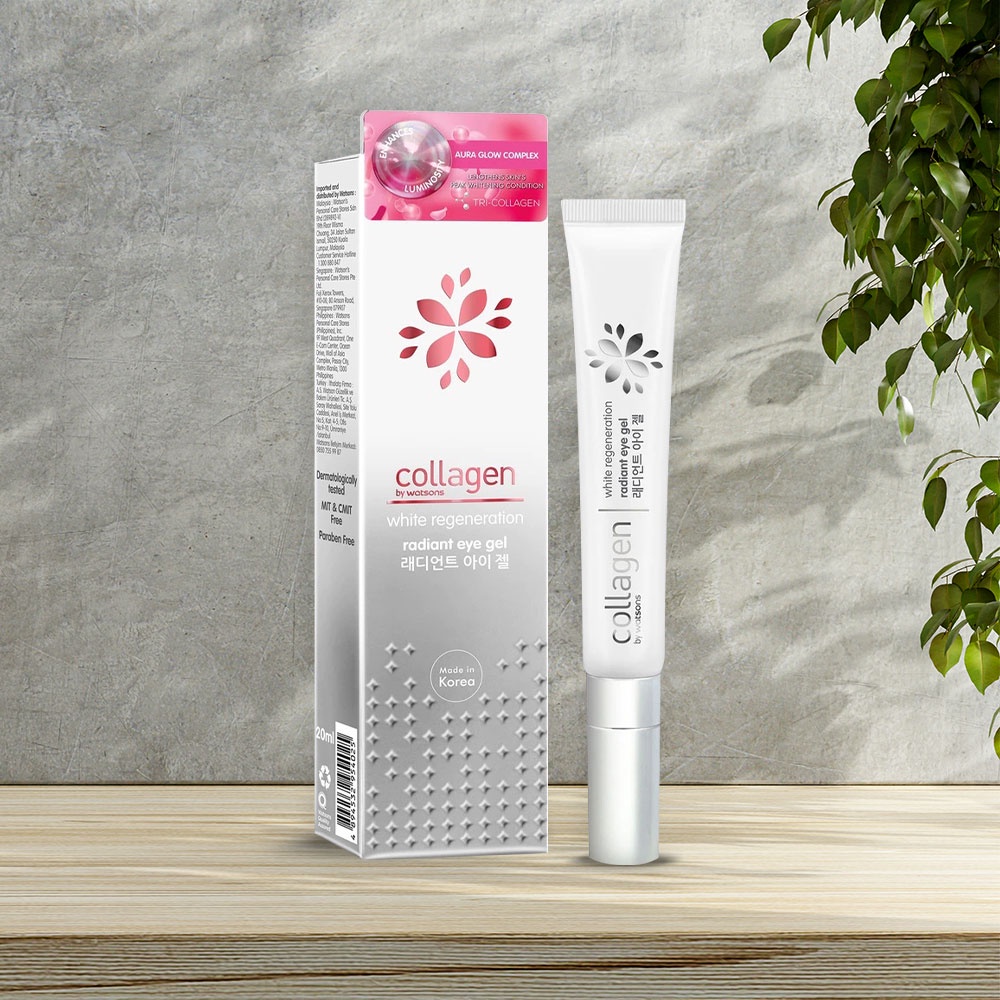 Gel Mắt Collagen By Watsons White Regeneration Radiant Eye Gel 20ml