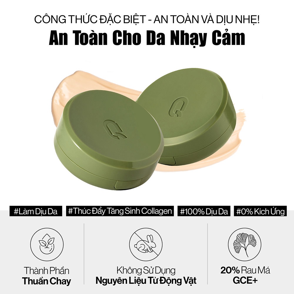 Phấn Nước Glamrr Q Vegan Super Cover Cushion 15g