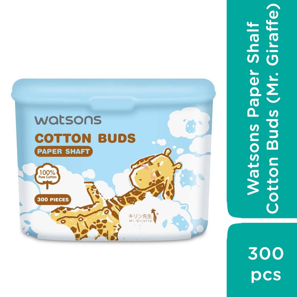 Tăm Bông Watsons Paper Shalf Cotton Buds 300s. (Mr. Giraffe)
