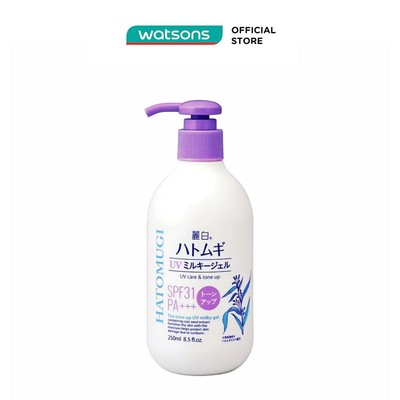 Gel Dưỡng Thể Chống Nắng & Nâng Tone Hatomugi UV Care & Tone Up The Tone Up UV Milky Gel SPF31 PA+++ 250ml