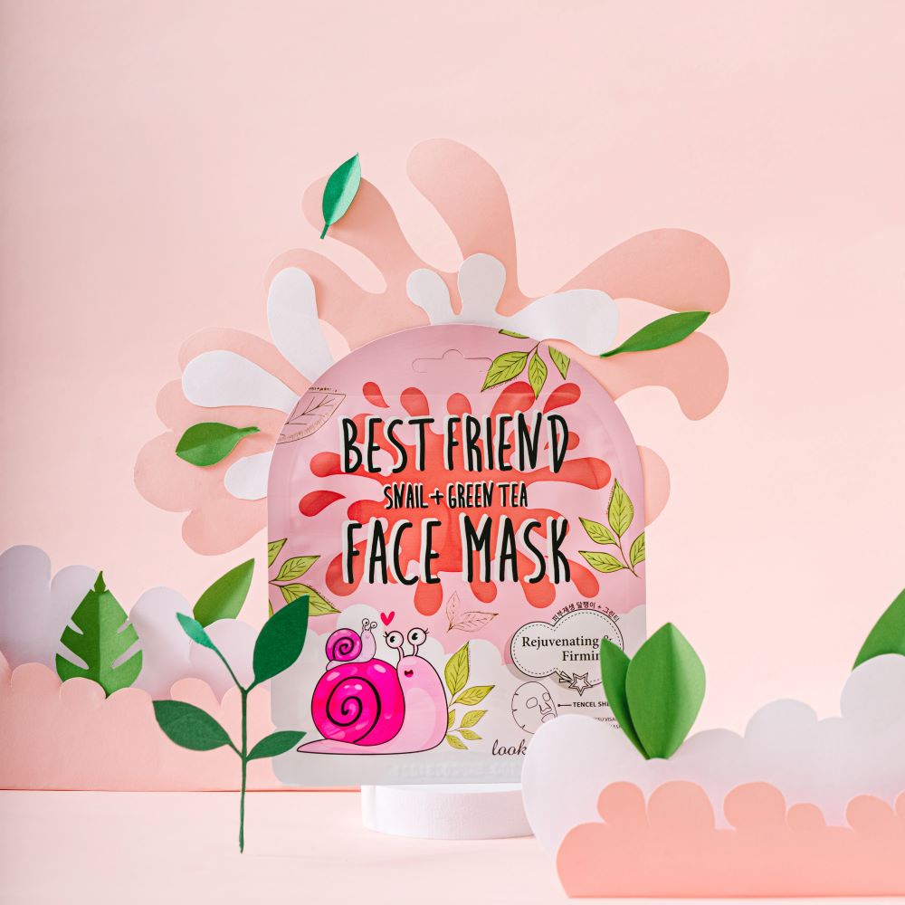 Mặt Nạ Look At Me Best Friend Ốc Sên Và Trà Xanh Face Mask 25ml