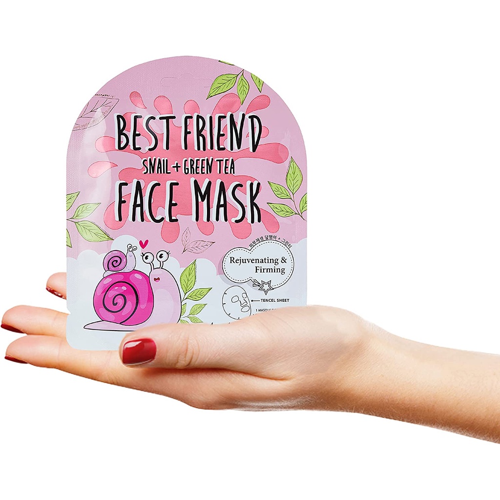 Mặt Nạ Look At Me Best Friend Ốc Sên Và Trà Xanh Face Mask 25ml