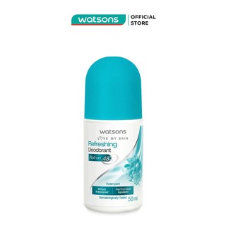 Lăn Khử Mùi Watsons Refreshing Deodorant Roll-On Violet Scent 50ml