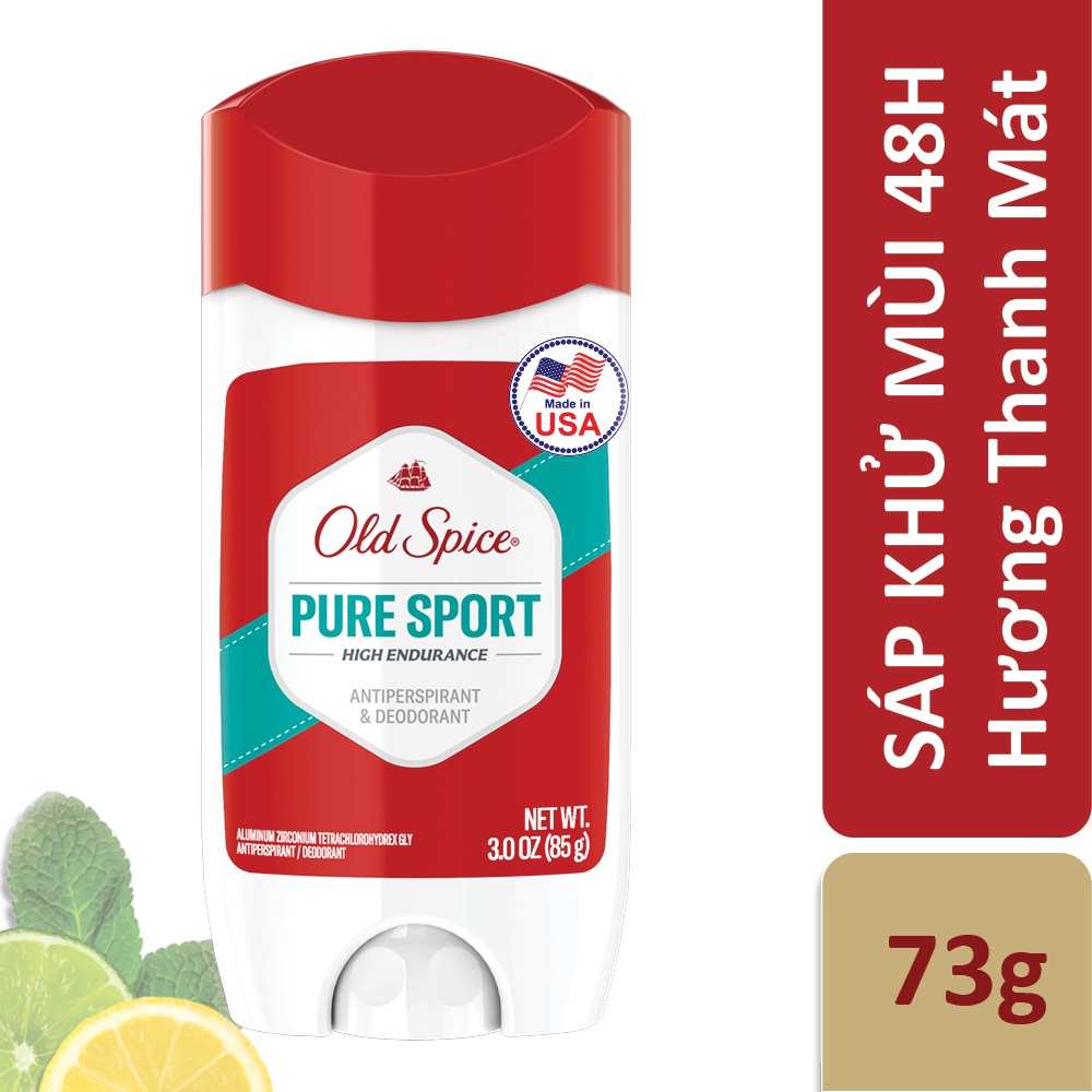 Sáp Khử Mùi Old Spice Pure Sport Hight Endurance Antiperspirant & Deodorant 85g